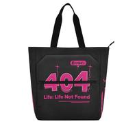 Borsa tote decorativa per bambini, borsa per libri di pianoforte, per bambini, donne, uomini, 404 Error Life Not Found Robusta Borsa a tracolla con cerniera per scuola, lavoro, viaggi, arcobaleno para