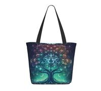 Borsa Tote Digital Tree Icon With Space Borsa A Spalla Con Manici Lavabile Shopper In Tela, Per Scuola, Lavoro, Yoga, 50x40cm