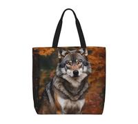 Borsa Tote Donna Wild Wild Gray Wolf Casual Borsa A Shopper Donna Classico Tote Bag Per Scuola Lavoro Shopping