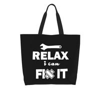 Borsa Tote Don'T Worry I Can Fix It Borsa A Tracolla Grande Con Manici Personalizzata Borse Tela Donna, Per Donna, Shopping, Lavoro, 50x40cm