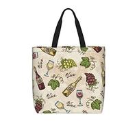 Borsa Tote Grapes And Wine Borsa Da Piscina Riutilizzabile Lavabile Borsone Da Viaggio, Per Lavoro, Spiaggia, Shopping