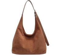 Borsa tote in camoscio retrò da donna, borsa hobo morbida con tracolla a mezzaluna, borsa di grande capacità per lavoro, viaggio, borse autunnali alla moda