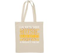 Borsa tote in cotone naturale con scritta "I always make music as an art it's never been a product for me"