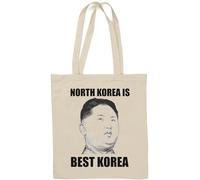 Borsa tote in cotone naturale della Corea del Nord Migliore Bianco
