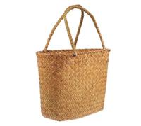 Borsa Tote in Paglia Borsetta A Mano In Stile Boho Naturale Rustica