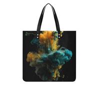 Borsa tote in pelle, borsa da donna in pelle colorata con stampa liquida borsa in pelle moda borsa in pelle resistente borsa elegante tote bag, borse in pelle, 39x39cm