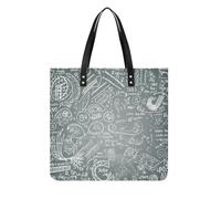 Borsa tote in pelle, stampa domanda matematica borsa da donna in pelle borsa in pelle moda borsa in pelle resistente borsa elegante tote bag, borse in pelle, 39x39cm