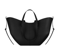 Borsa tote in pelle vegana di grande capacità con manico superiore borse a tracolla per donna alla moda tote top handle Satchel, nero, Big