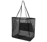 Borsa tote in rete, pieghevole, ergonomica, molto capiente, borsa a rete da spiaggia, per donna, sport, nuoto, spiaggia, vacanze, Nero , riferimento alla descrizione, riferimento alla
