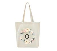 Borsa tote in tela, borsa regalo personalizzata con lettere dalla A alla Z, borsa per la spesa ecologica riutilizzabile, borsa regalo, adatta per matrimoni, compleanni, eventi, feste, vacanze al mare.