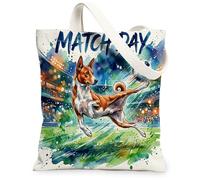 Borsa tote in tela con cane Basenji, per lo shopping, 33 x 38 cm, borsa della spesa riutilizzabile per donne, decorazione regalo con motivo da viaggio per animali domestici