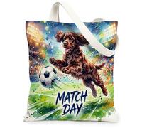 Borsa tote in tela con cane Cocker Spaniel per lo shopping, 33 x 38 cm, borsa a tracolla riutilizzabile per donne, pittura per animali domestici, decorazione regalo