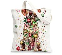 Borsa tote in tela con cane labrador retriever per lo shopping, 33 x 38 cm, divertente borsa della spesa riutilizzabile per donne, lavoro e viaggi, decorazione regalo