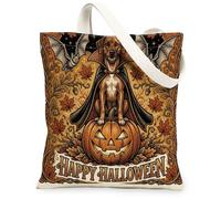 Borsa tote in tela con cane Rhodesian Ridgebacks per lo shopping, 13 x 15, borsa della spesa riutilizzabile divertente per le vacanze, borsa della spesa da donna, motivo viaggio autunnale, decorazione