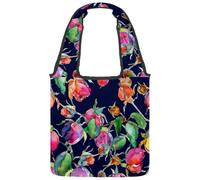 Borsa tote in tela con conchiglie, coralli e stelle marine, da donna, riutilizzabile, lavabile ed ecologica, Multicolore 01, 14.1x14.9in/36x38cm