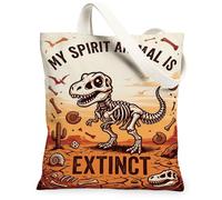 Borsa tote in tela con dinosauri, fantasioso cactus con ossa giocose N/A arancione borsa tote per tutti i giorni 33 x 38 cm, Arancione, 13x15 Inch