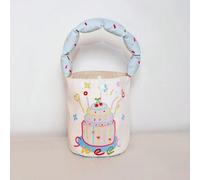 Borsa tote in tela con motivo a cibo, piccola borsa a tracolla, divertente borsa per la spesa, borsa per il pranzo/spesa "Dettagli squisiti: questa borsa presenta dettagli lavorati all'uncinetto a man