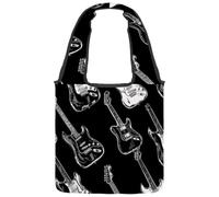 Borsa tote in tela con motivo a ferro di cavallo occidentale senza cuciture, per donne, riutilizzabile, borsa di stoffa per la spesa con manico largo, Multicolore 06, 14.1x14.9in/36x38cm