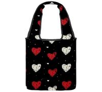 Borsa tote in tela con motivo a ferro di cavallo occidentale senza cuciture, per donne, riutilizzabile, borsa di stoffa per la spesa con manico largo, Multicolore 08, 14.1x14.9in/36x38cm