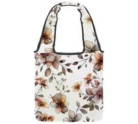 Borsa tote in tela con motivo acquerello con delfini, meduse e stelle marine, borsa media per libri, riutilizzabile, per donne, insegnanti, infermiere, Multicolore 05, 14.1x14.9in/36x38cm