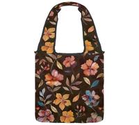 Borsa tote in tela con motivo di tucano e foglie, misura media, riutilizzabile, per donne, insegnanti, infermiere, Multicolore 07, 14.1x14.9in/36x38cm