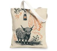 Borsa tote in tela con motivo fantasma vintage, riutilizzabile, rustica, leggera, lavabile, con tracolla, per palestra, viaggi, spiaggia, picnic, 33 x 38 cm