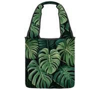 Borsa tote in tela con motivo floreale rosso cavallo per donne, borsa per la spesa riutilizzabile media lavabile ed ecologica, Multicolore 06, 14.1x14.9in/36x38cm
