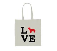 Borsa Tote In Tela Con Silhouette Di Cocker Spaniel - Amante Dei Cani Cucciolo