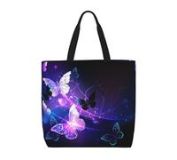 Borsa tote in tela con stampa di farfalle notturne per le donne borsa della spesa riutilizzabile grande borsa da palestra in tela borsa portatile per la spesa con tasca interna