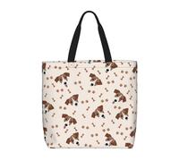 Borsa tote in tela con stampa di ossa di cane per le donne borsa della spesa riutilizzabile grande borsa da palestra in tela borsa portatile per la spesa con tasca interna