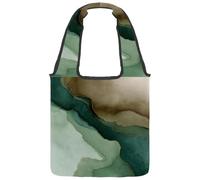 Borsa tote in tela con uccelli verdi e farfalle colorate tra delicati rami floreali, borsa tote da donna, taglia media, riutilizzabile, lavabile ed ecologica, Multicolore 03, 14.1x14.9in/36x38cm