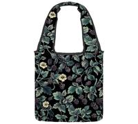 Borsa tote in tela da donna, a righe bianche e nere, con cuori di San Valentino, riutilizzabile, borsa tote per la spesa, shopping e lavoro, Multicolore 02, 14.1x14.9in/36x38cm