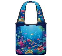 Borsa tote in tela da donna, a righe bianche e nere, con cuori di San Valentino, riutilizzabile, borsa tote per la spesa, shopping e lavoro, Multicolore 03, 14.1x14.9in/36x38cm