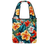 Borsa tote in tela da donna, a righe bianche e nere, con cuori di San Valentino, riutilizzabile, borsa tote per la spesa, shopping e lavoro, Multicolore 05, 14.1x14.9in/36x38cm