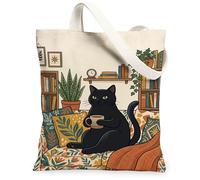 Borsa tote in tela da donna, comoda e calda, per libreria, senza verde, lavabile, riutilizzabile, per tutti i giorni, idea per familiari, amici, colleghi, lettura di amori, 33 x 38 cm