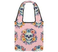 Borsa tote in tela da donna, con fasi lunari e luna nello spazio, sfondo astrologico, riutilizzabile, borsa a tracolla per fare la spesa, lavoro, Multicolore 09, 14.1x14.9in/36x38cm