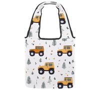 Borsa tote in tela da donna, con fiori ad acquerello, narciso e campanule, borsa a tracolla riutilizzabile per la spesa, shopping e lavoro, Multicolore 04, 14.1x14.9in/36x38cm