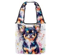 Borsa tote in tela da donna, con motivo astronautico, pianeti, stelle, astrologia, riutilizzabile, per fare la spesa, lavoro, Multicolore 10., 14.1x14.9in/36x38cm