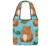 Borsa tote in tela da donna, con motivo astronautico, pianeti, stelle, astrologia, riutilizzabile, per fare la spesa, lavoro, Multicolore 03, 14.1x14.9in/36x38cm