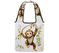 Borsa tote in tela da donna, con motivo astronautico, pianeti, stelle, astrologia, riutilizzabile, per fare la spesa, lavoro, Multicolore 08, 14.1x14.9in/36x38cm