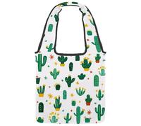 Borsa tote in tela da donna, con simpatico motivo capibara con motivo cartoni animati, con regalo e cuori rossi, borsa a tracolla riutilizzabile per la spesa, shopping e lavoro, Multicolore 10