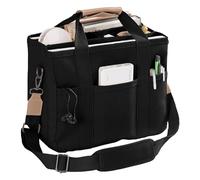 Borsa Tote in Tela Da Donna Con Tasche Multiple Borsa A Tracolla A Tracolla Di Grande Capacità Borsa Leggera Borsa Per Mamma,Nero,One Size