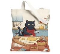 Borsa tote in tela da donna, fantasiosa e carina con topolino, lavabile, riutilizzabile, ideale per tutti i giorni, Pastello., 13x15 Inch