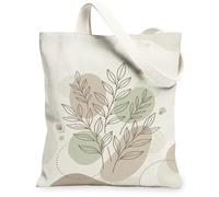 Borsa tote in tela da donna, moderna e minimalista, a pois, verde primavera, lavabile, riutilizzabile, idea per familiari, amici, colleghi, lettura, amore, 33 x 38 cm
