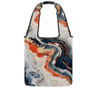 Borsa tote in tela da donna, motivo cavallo estetico, riutilizzabile, borsa tote per la spesa, shopping lavoro, Multicolore 10., 14.1x14.9in/36x38cm