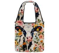 Borsa tote in tela da donna, motivo cavallo estetico, riutilizzabile, borsa tote per la spesa, shopping lavoro, Multicolore 03, 14.1x14.9in/36x38cm