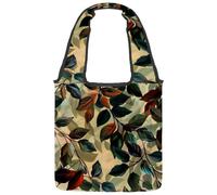 Borsa tote in tela da donna, motivo girasoli carini, senza cuciture, riutilizzabile, borsa tote per la spesa, shopping e lavoro, Multicolore 09, 14.1x14.9in/36x38cm