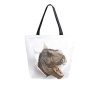 Borsa tote in tela Dinosauro Attraverso la parete di carta casual per lo shopping viaggio riutilizzabili
