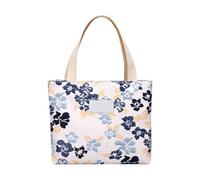 Borsa tote in tela floreale per le donne spaziosa borsa con manico superiore ampie cinghie comode borsa a tracolla leggera shopper donna, Blu, One Size