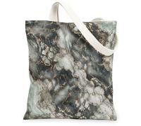 Borsa tote in tela marmorizzata da donna, moderna, elegante, oro, nero, nera, lavabile, riutilizzabile, piccola borsa tote per shopping, brunch parco, biblioteca, gite di un giorno, 33 x 38 cm